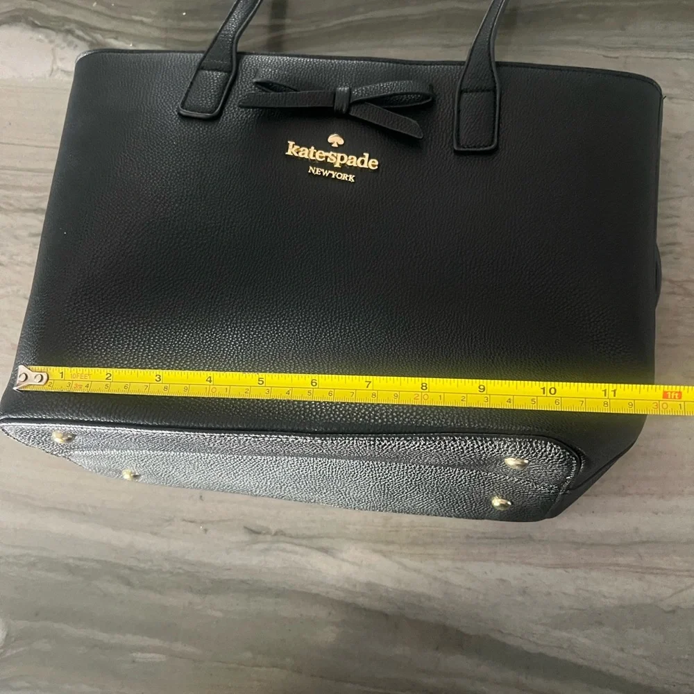 Kate Spade Black Tote with Gold Logo